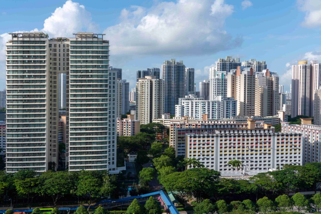 aerial shot city buildings toa payoh singapore blue sky 4 11zon